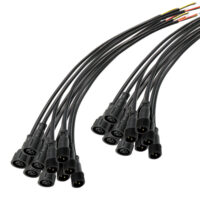 Pigtail 3 core BLACK Waterproof 50cm long